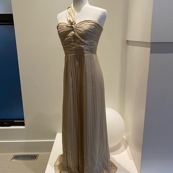 Champagne chiffon evening gown - Picture 2 of 6